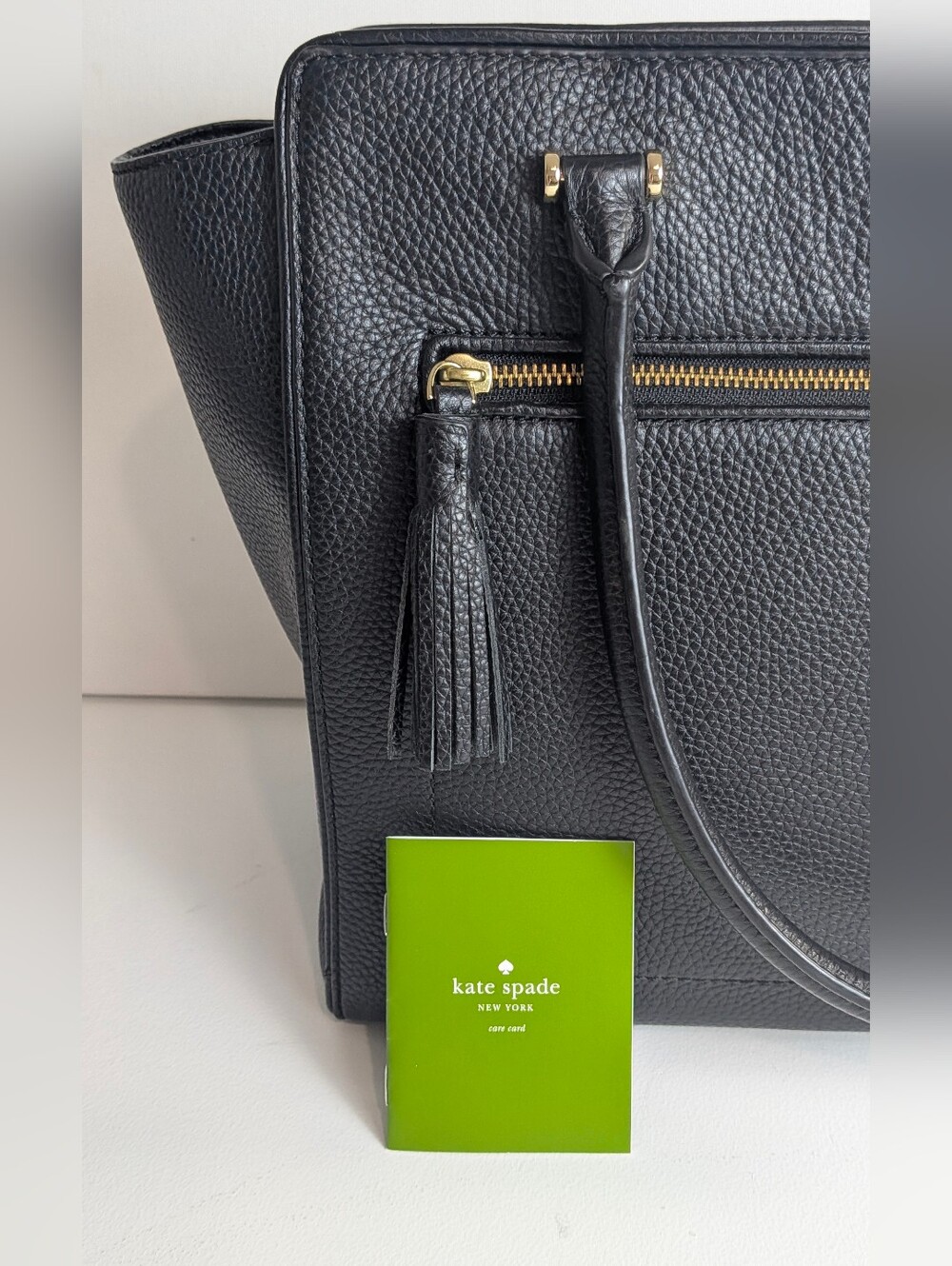 KATE SPADE NEW YORK ALLYN CHESTER STREET BAG SATCHEL PEBBLED LEATHER BLACK EUC - Picture 8 of 15